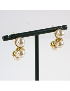 Kolczyki  ze stali chirurgicznej z PEREŁKAMI Lolita... 2