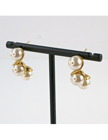 Kolczyki  ze stali chirurgicznej z PEREŁKAMI...