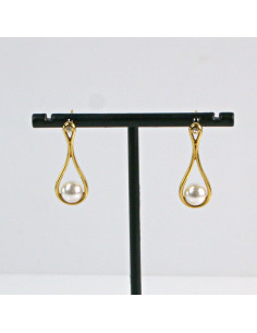 Kolczyki  ze stali chirurgicznej ŁEZKA Z PEREŁKĄ Lolita... 2