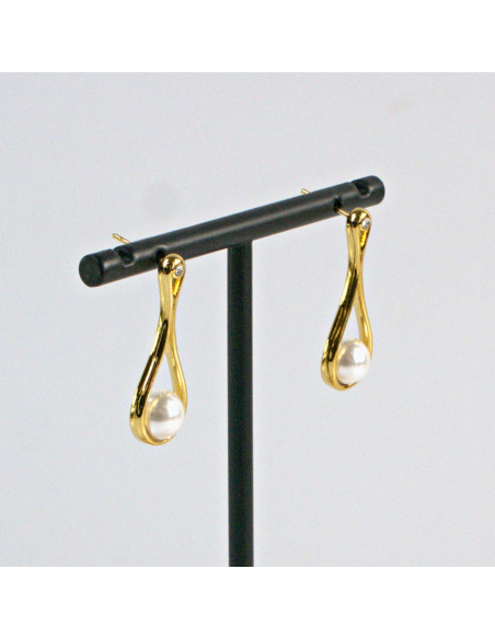 Kolczyki  ze stali chirurgicznej ŁEZKA Z PEREŁKĄ Lolita Akcesoria