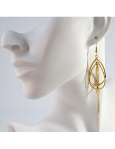 Kolczyki  ze stali chirurgicznej ZŁOTE WIECZOROWE Lolita...