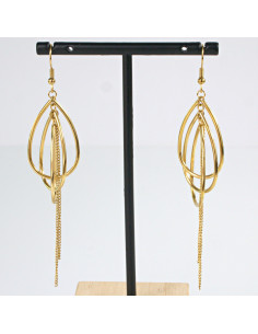 Kolczyki  ze stali chirurgicznej ZŁOTE WIECZOROWE Lolita... 2