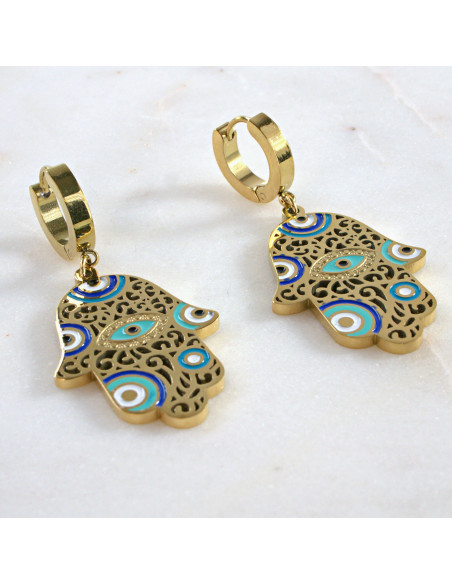 Kolczyki  ze stali chirurgicznej RĘKA FATIMY Lolita Akcesoria