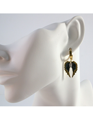 Kolczyki  ze stali chirurgicznej ZŁOTE SKRZYDŁA...