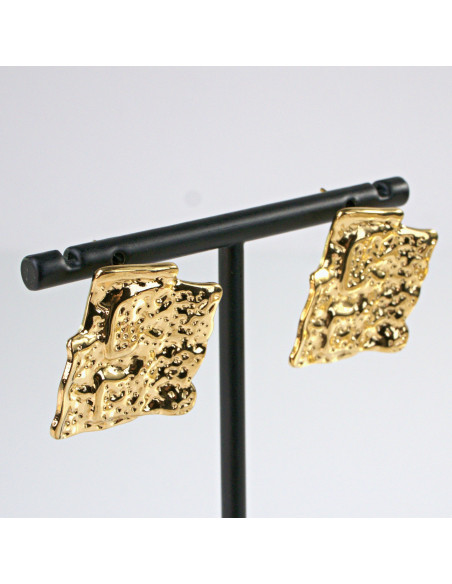 Kolczyki  ze stali chirurgicznej NIEREGULARNE ZŁOTE Lolita Akcesoria