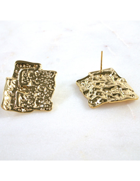 Kolczyki  ze stali chirurgicznej NIEREGULARNE ZŁOTE Lolita Akcesoria