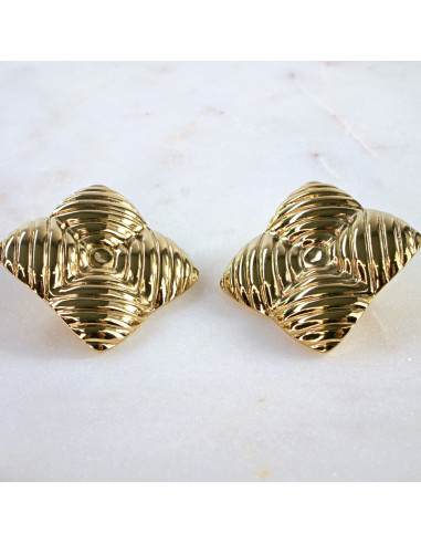 Kolczyki  ze stali chirurgicznej ZŁOTE VINTAGE...