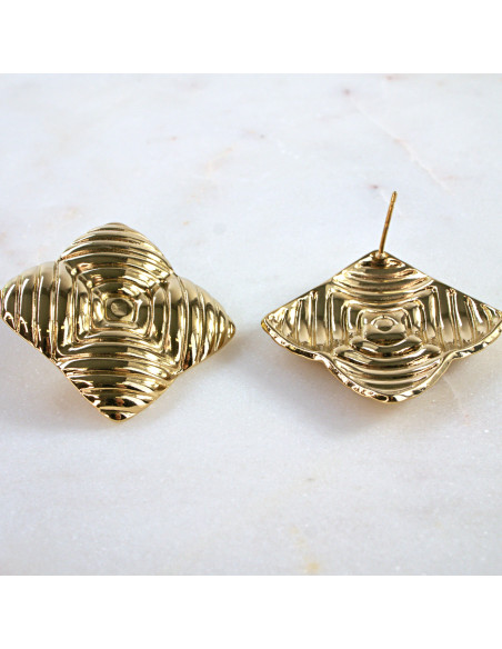 Kolczyki  ze stali chirurgicznej ZŁOTE VINTAGE Lolita Akcesoria