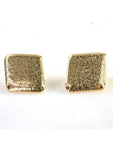 Kolczyki  ze stali chirurgicznej ZŁOTE ROMBY...