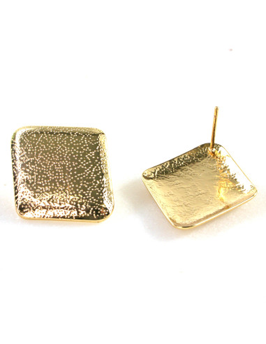 Kolczyki  ze stali chirurgicznej ZŁOTE ROMBY...