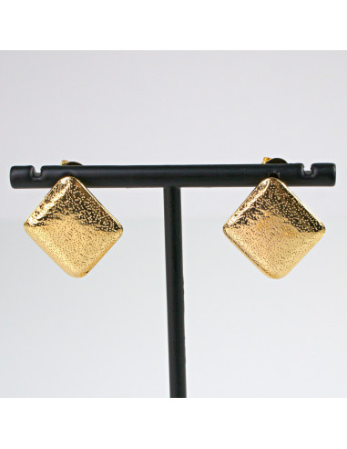 Kolczyki  ze stali chirurgicznej ZŁOTE ROMBY...