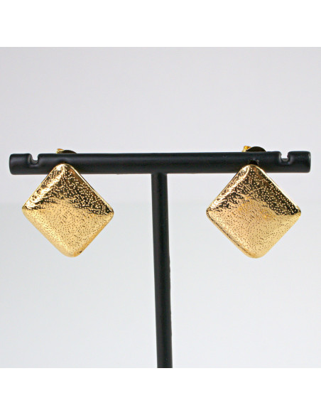 Kolczyki  ze stali chirurgicznej ZŁOTE ROMBY VINTAGE Lolita Akcesoria