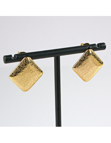 Kolczyki  ze stali chirurgicznej ZŁOTE ROMBY...