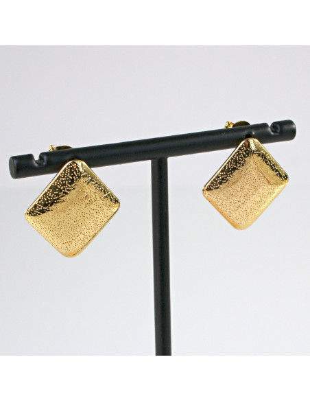 Kolczyki  ze stali chirurgicznej ZŁOTE ROMBY VINTAGE Lolita Akcesoria