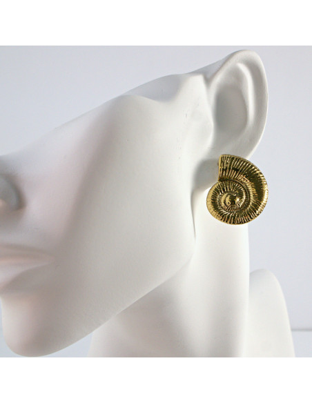 Kolczyki  ze stali chirurgicznej ZŁOTE MUSZLE BOHO Lolita Akcesoria