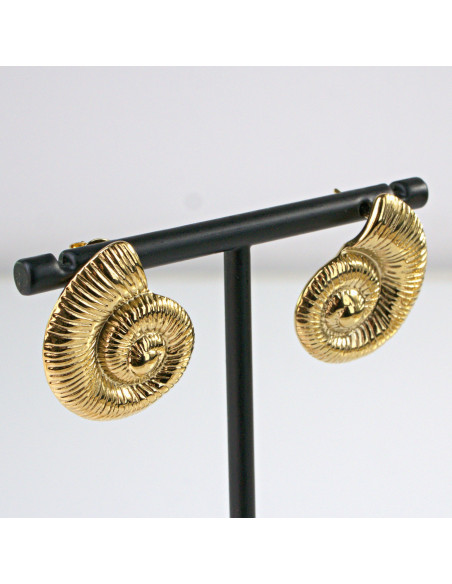 Kolczyki  ze stali chirurgicznej ZŁOTE MUSZLE BOHO Lolita Akcesoria