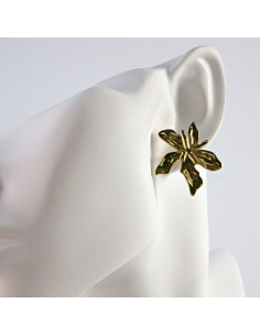 Kolczyki  ze stali chirurgicznej ZŁOTE KWIATY  BOHO...