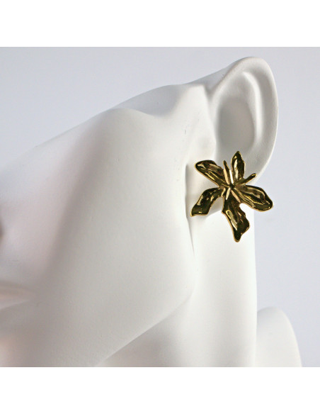Kolczyki  ze stali chirurgicznej ZŁOTE KWIATY  BOHO Lolita Akcesoria