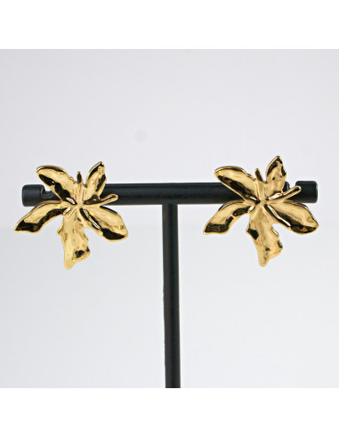Kolczyki  ze stali chirurgicznej ZŁOTE KWIATY...