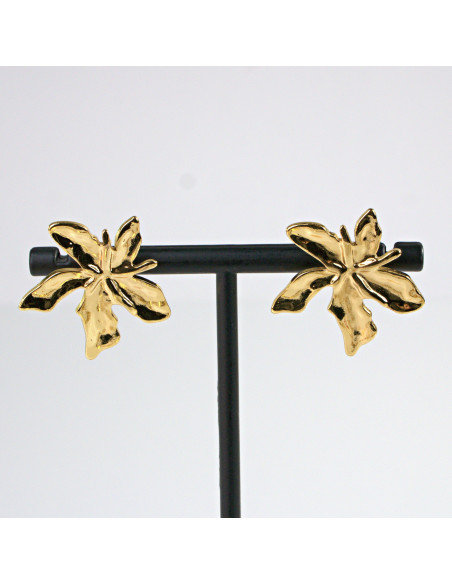 Kolczyki  ze stali chirurgicznej ZŁOTE KWIATY  BOHO Lolita Akcesoria