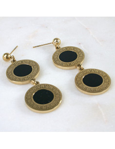 Kolczyki  ze stali chirurgicznej ZŁOTE WIECZOROWE Lolita... 2