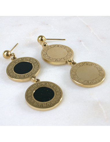 Kolczyki  ze stali chirurgicznej ZŁOTE...