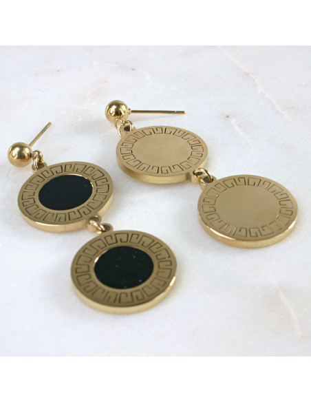 Kolczyki  ze stali chirurgicznej ZŁOTE WIECZOROWE Lolita Akcesoria