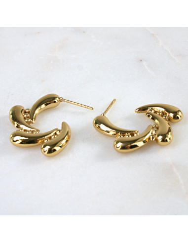 Kolczyki  ze stali chirurgicznej ZŁOTE...