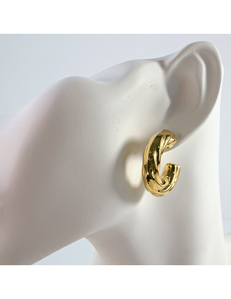 Kolczyki  ze stali chirurgicznej ZŁOTE GRUBE KOŁA Lolita Akcesoria