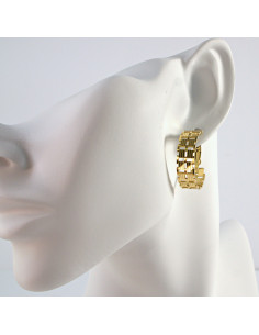 Kolczyki  ze stali chirurgicznej ZŁOTE GRUBE KOŁA Lolita...