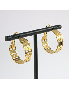 Kolczyki  ze stali chirurgicznej ZŁOTE GRUBE KOŁA Lolita... 2