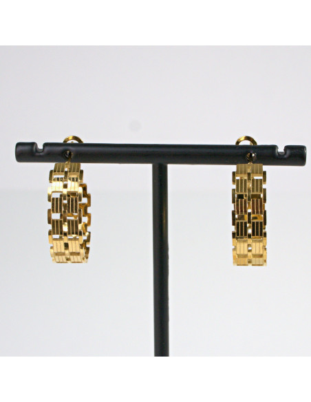 Kolczyki  ze stali chirurgicznej ZŁOTE GRUBE KOŁA Lolita Akcesoria