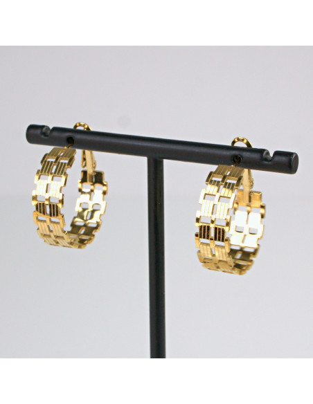 Kolczyki  ze stali chirurgicznej ZŁOTE GRUBE KOŁA Lolita Akcesoria