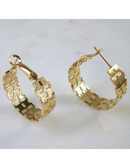 Kolczyki  ze stali chirurgicznej ZŁOTE GRUBE KOŁA Lolita Akcesoria