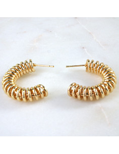 Kolczyki  ze stali chirurgicznej ZŁOTE GRUBE KOŁA Lolita...