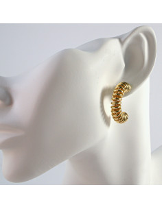 Kolczyki  ze stali chirurgicznej ZŁOTE GRUBE KOŁA Lolita... 2