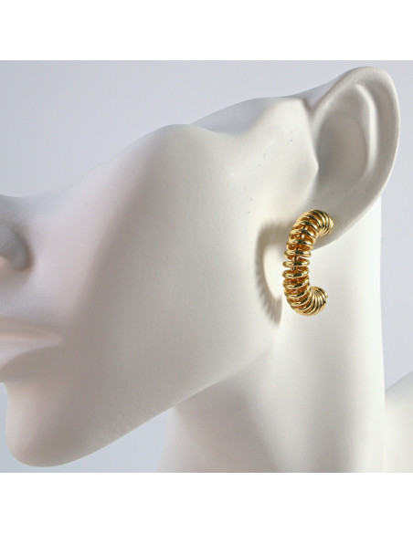 Kolczyki  ze stali chirurgicznej ZŁOTE GRUBE KOŁA Lolita Akcesoria