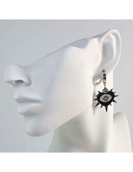 Kolczyki  ze stali chirurgicznej SREBRNE OKO PROROKA Lolita Akcesoria