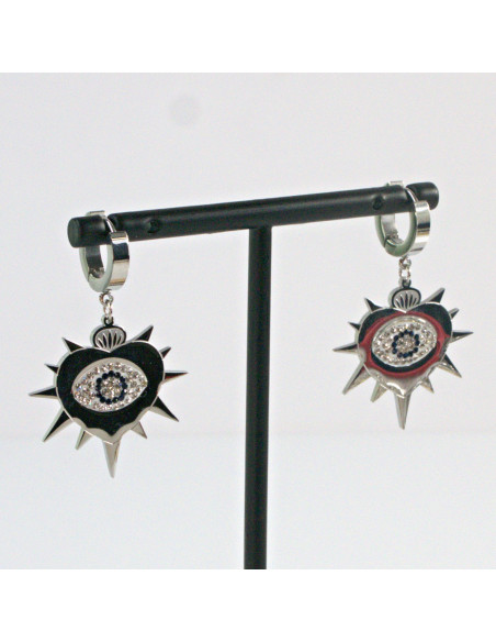 Kolczyki  ze stali chirurgicznej SREBRNE OKO PROROKA Lolita Akcesoria