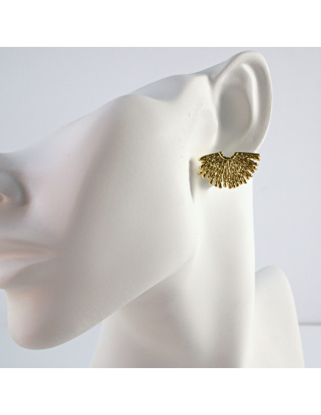 Kolczyki  ze stali chirurgicznej ZŁOTE WACHLARZE Lolita Akcesoria