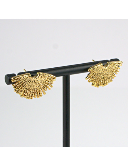 Kolczyki  ze stali chirurgicznej ZŁOTE WACHLARZE Lolita Akcesoria