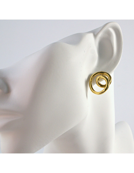 Kolczyki  ze stali chirurgicznej ZŁOTE "Ślimaki" Lolita Akcesoria