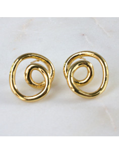 Kolczyki  ze stali chirurgicznej ZŁOTE "Ślimaki" Lolita... 2