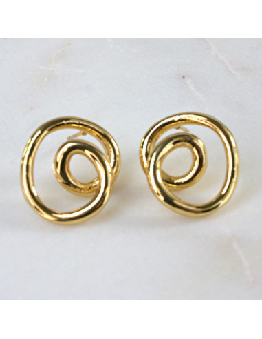 Kolczyki  ze stali chirurgicznej ZŁOTE...