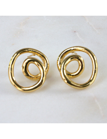 Kolczyki  ze stali chirurgicznej ZŁOTE "Ślimaki" Lolita Akcesoria