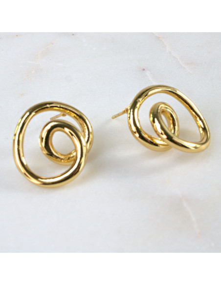 Kolczyki  ze stali chirurgicznej ZŁOTE "Ślimaki" Lolita Akcesoria