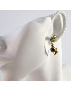 Kolczyki  ze stali chirurgicznej ZŁOTE KOŁA BOHO Lolita...