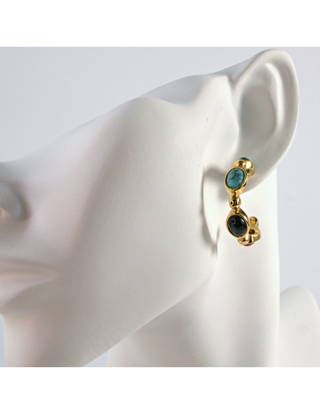 Kolczyki  ze stali chirurgicznej ZŁOTE KOŁA BOHO Lolita Akcesoria