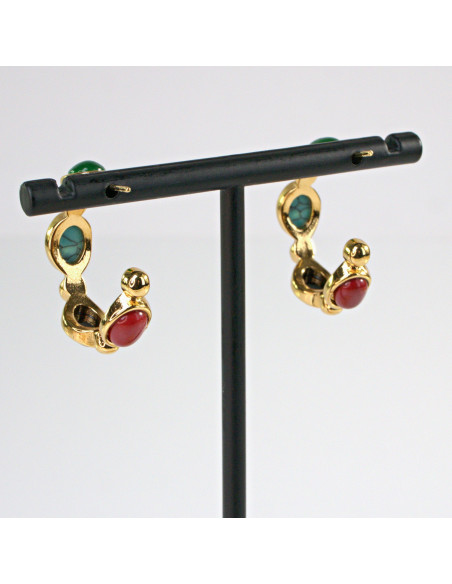 Kolczyki  ze stali chirurgicznej ZŁOTE KOŁA BOHO Lolita Akcesoria