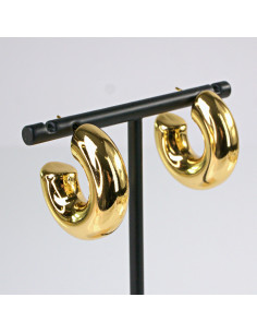 Kolczyki  ze stali chirurgicznej ZŁOTE KOŁA DMUCHANE...